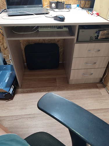 Стол письменный Бриз МДФ волна лайм / ясень светлый фото покупателя 247