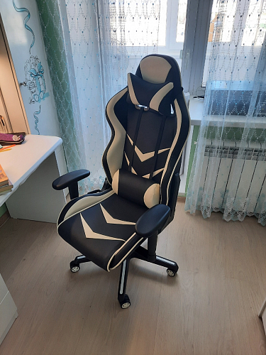 Компьютерное кресло Racer черный / красный / бежевый фото покупателя 30