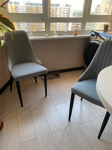 Стул на металлокаркасе Kora green / black фото покупателя 204