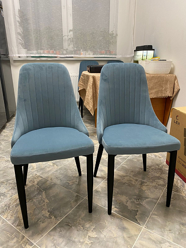 Стул на металлокаркасе Kora dark gray / black фото покупателя 170