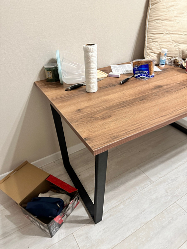 Деревянный стол Лота Лофт 140х80 дуб крафт табачный / черный матовый фото покупателя 333