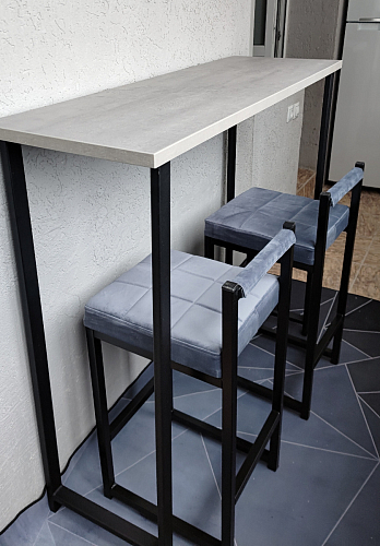 Барная стойка Дилан Лофт 120х40х98 дуб делано темный фото покупателя 1