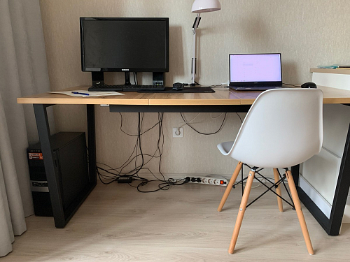 Деревянный стол Лота Лофт 140х80 дуб крафт табачный / черный матовый фото покупателя 873