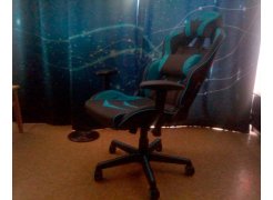 Компьютерное кресло Racer черное / голубое фото покупателя 38