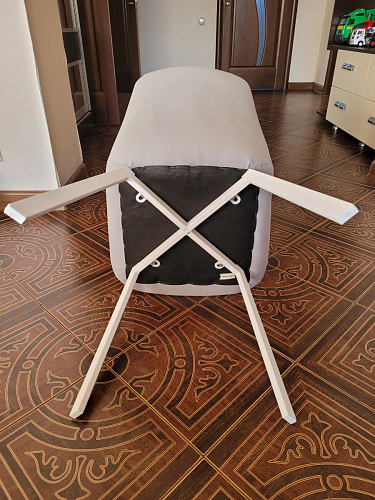 Стул на металлокаркасе Челси бежевый / белый каркас фото покупателя 217