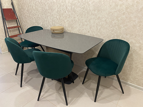 Стул на металлокаркасе Gabi gray / black фото покупателя 893