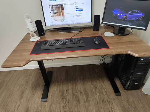 Компьютерный стол Маркос 140х80 тауп / черный фото покупателя 10