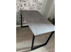 Деревянный стол Лота Лофт 120(160)х75 черный матовый / бетон светлый фото покупателя 946