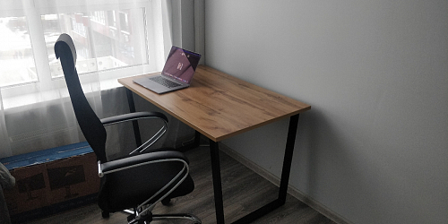 Стол Лота Лофт 120 32 мм бетон / черный матовый фото покупателя 264