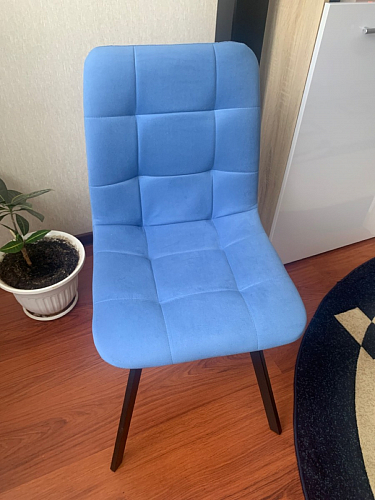 Стул на металлокаркасе Чилли синий / белый фото покупателя 1013