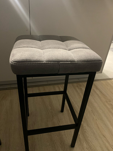 Барный стул Лофт микровелюр катания изумруд / черный матовый фото покупателя 86