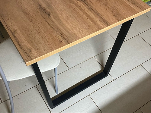 Деревянный стол Лота Лофт 140х80 черный матовый / бетон светлый фото покупателя 383