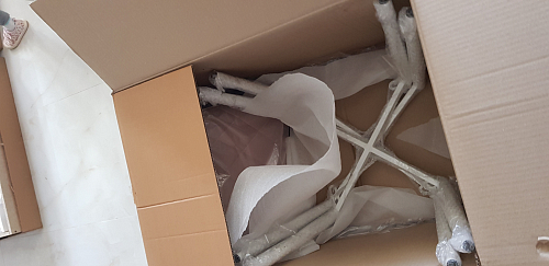 Стул на металлокаркасе Баодин velutto 12 / белый фото покупателя 1