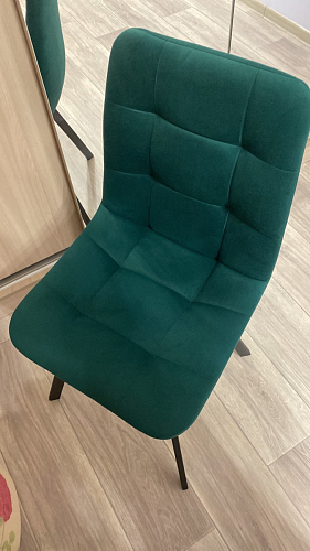 Стул на металлокаркасе Чилли зеленый / черный фото покупателя 893