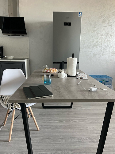 Стол раскладной Лота Лофт 120 25 мм юта / черный матовый фото покупателя 127