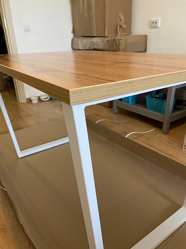 Стол Лота Лофт 140 25 мм черный матовый / бетон фото покупателя 510