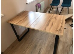 Деревянный стол Лота Лофт 120(160)х75 черный матовый / бетон светлый фото покупателя 424