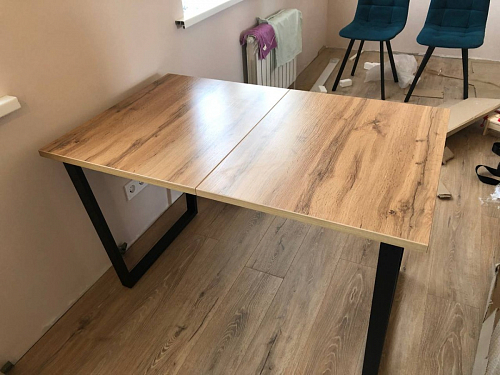 Стол раскладной Лота Лофт 120 25 мм юта / черный матовый фото покупателя 424