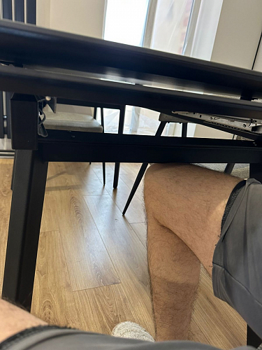 Керамический стол Норман 140(200)х80 серый мрамор larka grey / черный фото покупателя 5