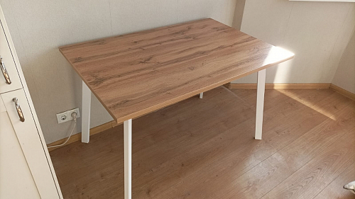 Стол Тринити Лофт 120 32 мм дуб галифакс табако / черный матовый фото покупателя 632