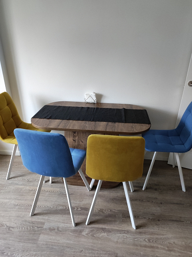 Стул на металлокаркасе Чилли зеленый / черный фото покупателя 938