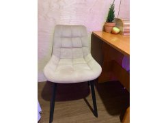 Стул на металлокаркасе Челси латте / черный фото покупателя 113