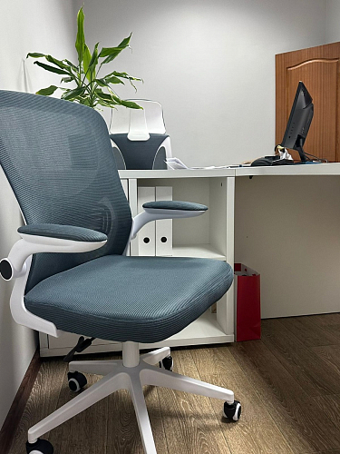 Компьютерное кресло Konfi gray / blue / white фото покупателя 105