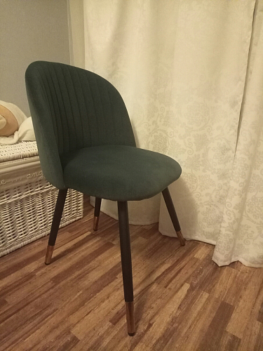 Стул на металлокаркасе Gabi dark beige / black / silver фото покупателя 969