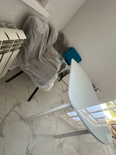 Стул на металлокаркасе Чилли К светло-серый велюр / черный каркас фото покупателя 511