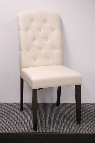 Стул деревянный Menson dark walnut / fabric cream line из шоурума 1