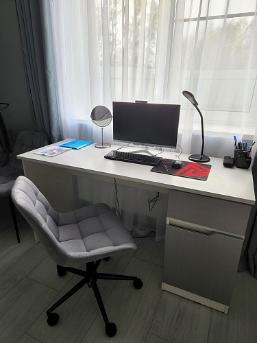 Компьютерное кресло Честер синий (velutto 46 ) / белый фото покупателя 12