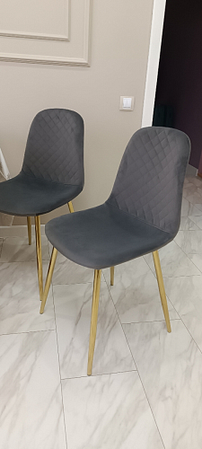 Стул на металлокаркасе Dabl 01 champagne / gold фото покупателя 105