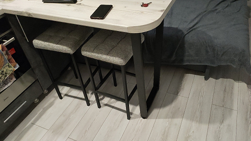 Барный стул Лофт катания лаванда / белый матовый фото покупателя 101