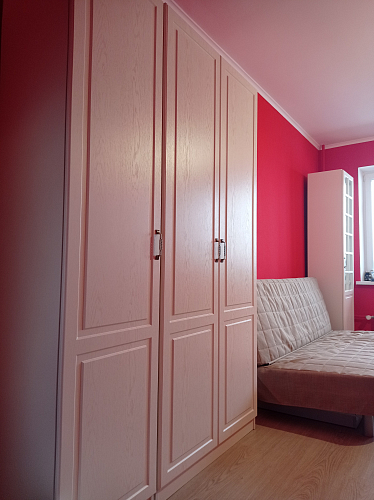 Шкаф Ливерпуль с зеркалом белый / ясень ваниль фото покупателя 4