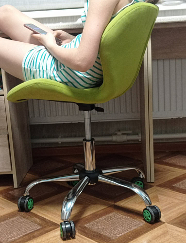 Компьютерное кресло Selfi Metalbl/Селфи Металбл серый велюр фото покупателя 3