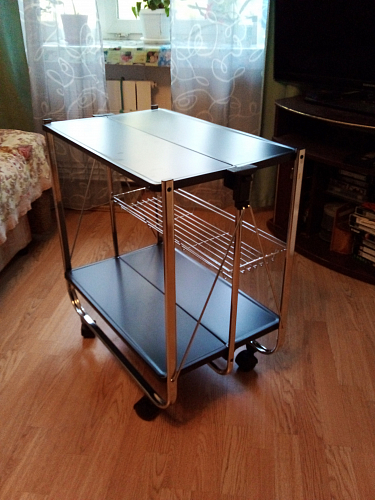 Столик сервировочный SC-5119 складной черный фото покупателя 58