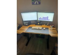 Компьютерный стол Маркос 140х80 светло-серый / черный фото покупателя 43