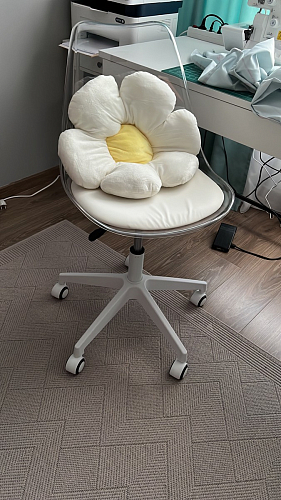Компьютерное кресло Kolin с подушкой clear / white фото покупателя 292
