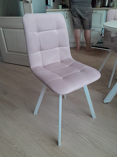 Стул на металлокаркасе Чилли К темно-серый (velutto 32) / черный фото покупателя 566