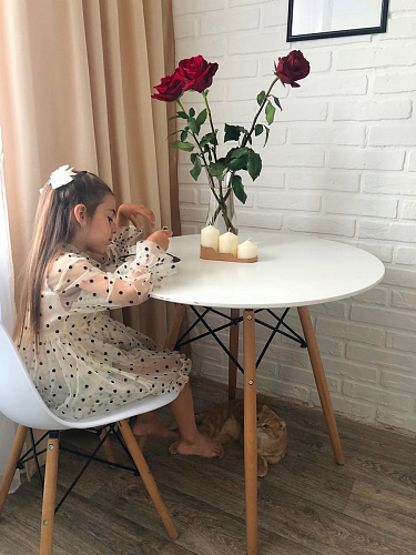 Стул Cindy Eames mod. 001 khaki / natural фото покупателя 7