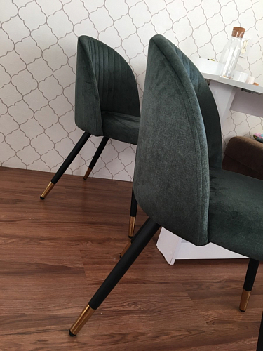 Стул на металлокаркасе Gabi 1 темно-серый / черный фото покупателя 52