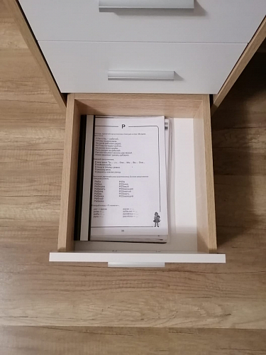 Компьютерный стол КСТ-16 левый дуб сонома / белый фото покупателя 5