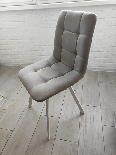 Стул на металлокаркасе Чилли К темно-серый (velutto 32) / черный фото покупателя 449