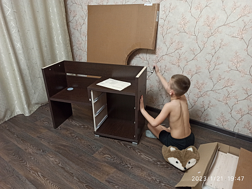 Письменный стол СР-132-130 В-ЛЕВ левый венге фото покупателя 3