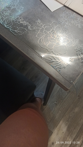 Стол Тринити Лофт 120 32 мм бетон / черный матовый фото покупателя 296