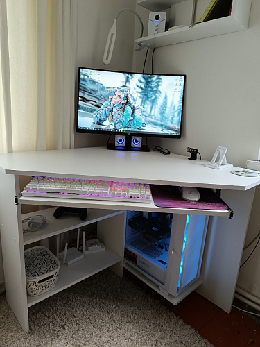 Компьютерный стол Джаз-29 дуб молочный фото покупателя 1