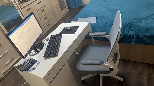 Компьютерное кресло Konfi light gray / blue / white фото покупателя 18