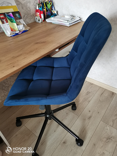 Компьютерное кресло Честер синий (velutto 46 ) / белый фото покупателя 3