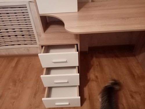 Компьютерный стол КСТ-16 левый дуб сонома / белый фото покупателя 59