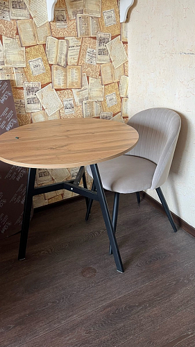 Стул на металлокаркасе Gabi 1 light purple / black фото покупателя 167